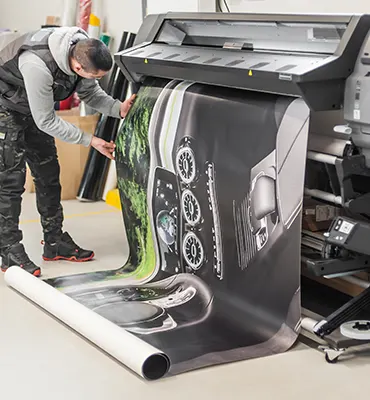 Großformatiger Werbedruck