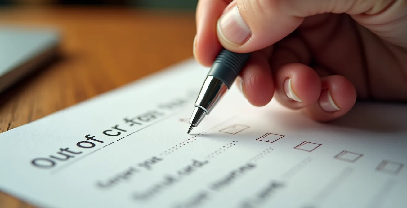 Psychologisch optimierte Antwortkarte mit Nudging-Elementen wie vorausgefüllten Feldern.