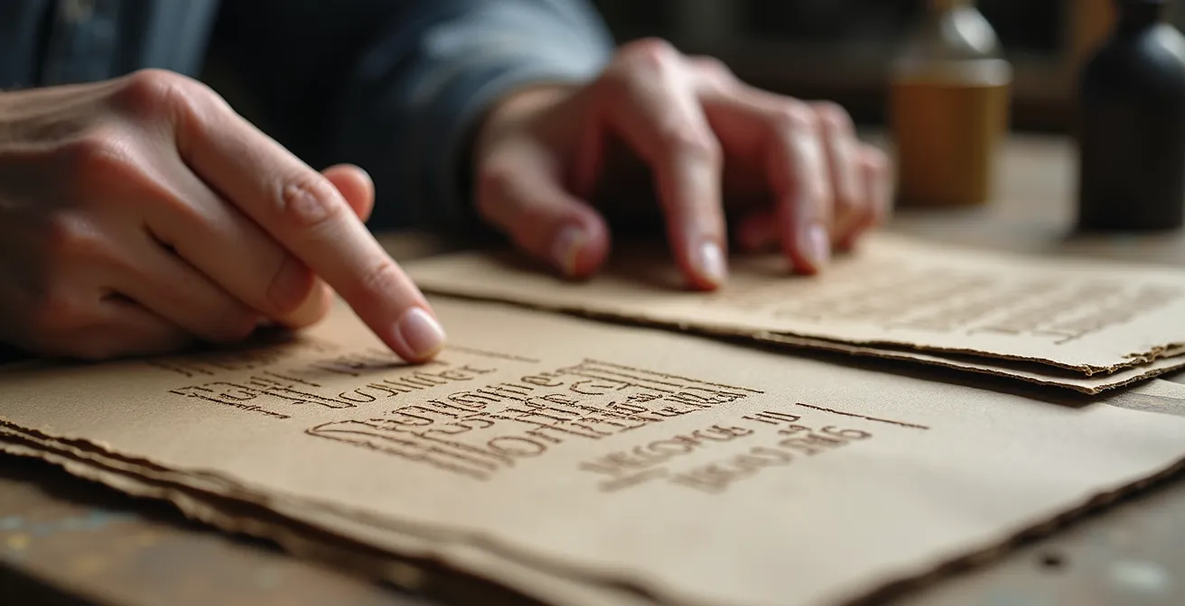 Haptische Print-Materialien mit texturiertem Papier und handwerklichen Veredelungen, die eine Hands-on-Mentalität vermitteln.