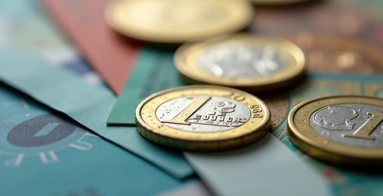 Abstrakte Darstellung von Prozessoptimierung und Kosteneinsparung