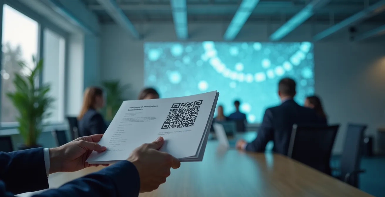 Visualisierung der Integration von QR-Code und PURL für das CRM-Tracking